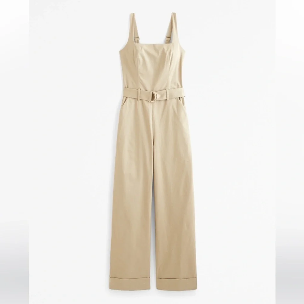 NWT Abercrombie & Fitch Chino Jumpsuit - Picture 1 of 4
